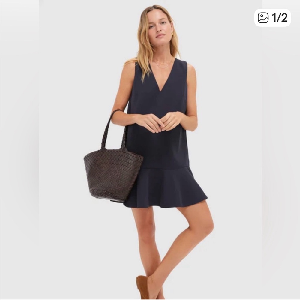 Pomander Place Dark Navy Mini Dress Small Slate Flutter McKinney Tuckernuck NWT